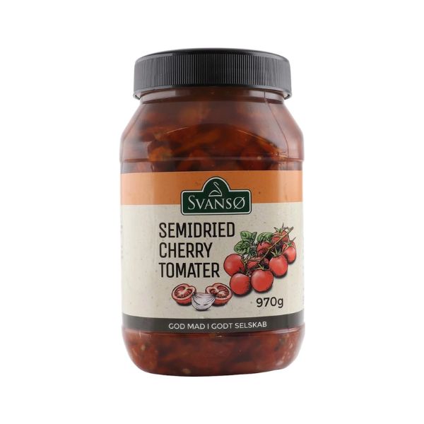 Se Tomater Cherry Semidried Bt 970 G ✔ Stort utbud av SVANSØ ✔ Snabb leverans: 1 - 2 vardagar och billig frakt - Artikelnummer: BLS-675974 och streckkod / Ean: 5711779766510 i lager - Rea på Delikatesser > Tapas > Grönt på glas Spara upp till 51% - Över 785 välkända varumärken på rea