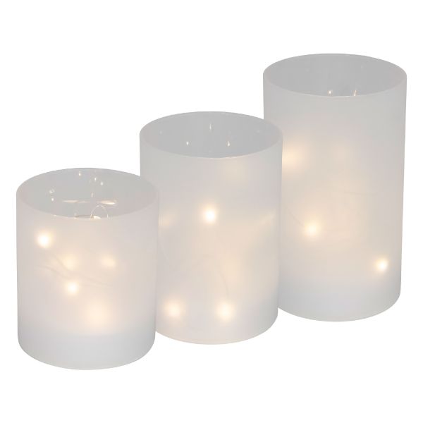 Se Led Cylinder Frostad Set 3 St. ✔ Stort utbud av Cozzy ✔ Snabb leverans: 1 - 2 vardagar och billig frakt - Artikelnummer: BLS-655418 och streckkod / Ean: 5710007344100 i lager - Rea på 4636 Spara upp till 51% - Över 785 välkända varumärken på rea