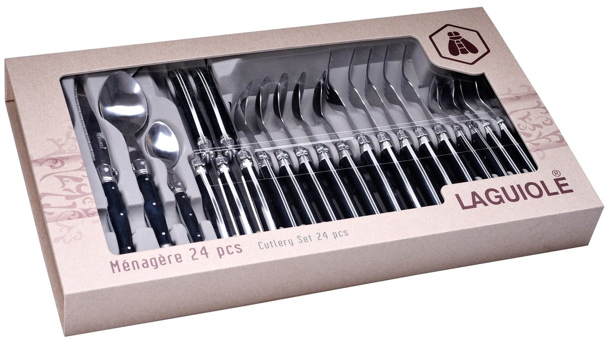 Se Laguiole Bestick 24 Delar Vit / Svart ✔ Stort utbud av Laguiole ✔ Snabb leverans: 1 - 2 vardagar och billig frakt - Artikelnummer: BLS-13355 och streckkod / Ean: 3661075148942 i lager - Rea på Hem och trädgård > Kök och matsal > Serviser Spara upp till 51% - Över 785 välkända varumärken på rea