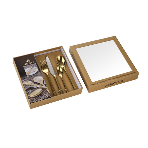 Se Lg Bestick Cha Guld 16 St ✔ Stort utbud av Laguiole ✔ Snabb leverans: 1 - 2 vardagar och billig frakt - Artikelnummer: BLS-629876 och streckkod / Ean: 3661075274825 i lager - Rea på Hem och trädgård > Kök och matsal > Serviser Spara upp till 51% - Över 785 välkända varumärken på rea
