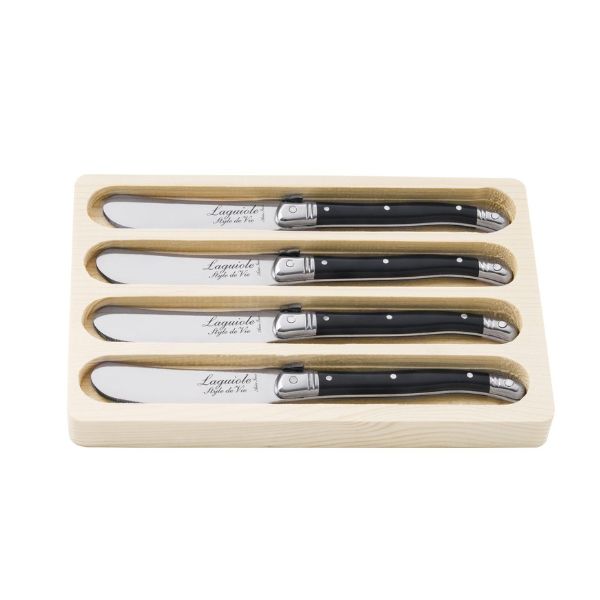 Se Smörkniv Laguiole Svart Set 4 Sdv ✔ Stort utbud av STYLE DE VIE ✔ Snabb leverans: 1 - 2 vardagar och billig frakt - Artikelnummer: BLS-689270 och streckkod / Ean: 8718719300824 i lager - Rea på Hem och trädgård > Kök och matsal > Serviser Spara upp till 51% - Över 785 välkända varumärken på rea