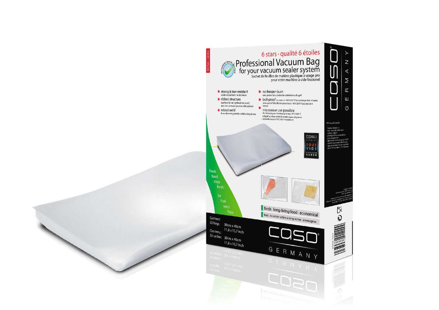 Se 50 CASO Vakuumpåsar (30x40cm) ✔ Stort utbud av CASO ✔ Snabb leverans: 1 - 2 vardagar och billig frakt - Artikelnummer: SVS-226 och streckkod / Ean: 04038437012200 i lager - Rea på VAKUUMPÅSAR > Räfflade Vakuumpåsar Spara upp till 51% - Över 785 välkända varumärken på rea