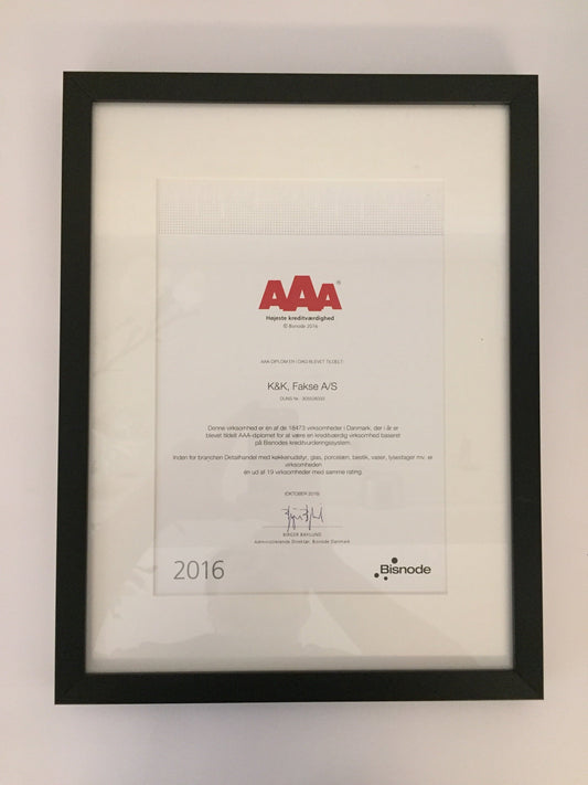 KopK har AAA | Hennes diplom från 2016