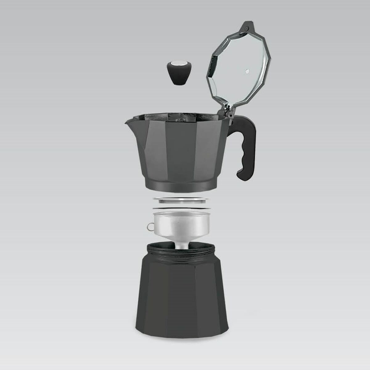 Italiensk Kaffepanna Feel Maestro MR-1666 Svart Aluminium 300 ml 6 Koppar