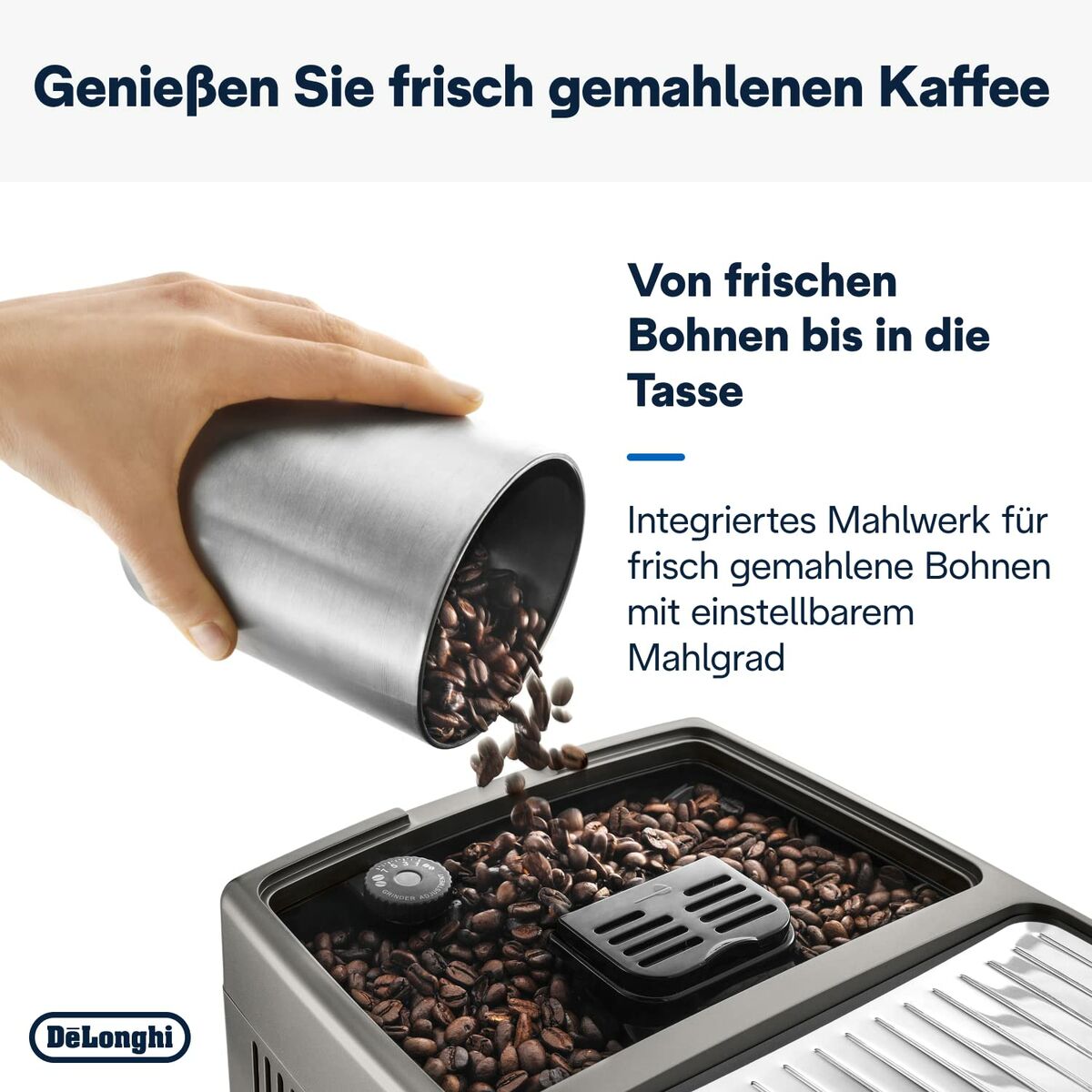 Superautomatisk kaffebryggare DeLonghi Style DINAMICA PLUS Platin 1450 W 19 bar 2 Csészék