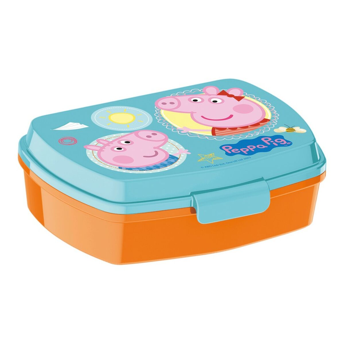 Smörgåslåda Peppa Pig Having fun Plast Ljusrosa (17 x 5.6 x 13.3 cm)