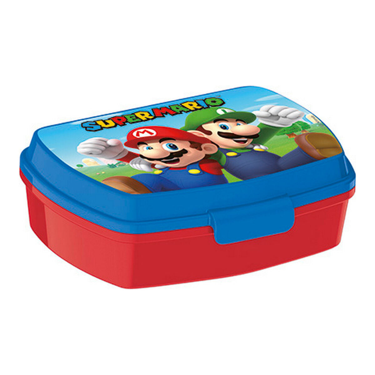 Smörgåslåda Super Mario Plast Röd Blå (17 x 5.6 x 13.3 cm)