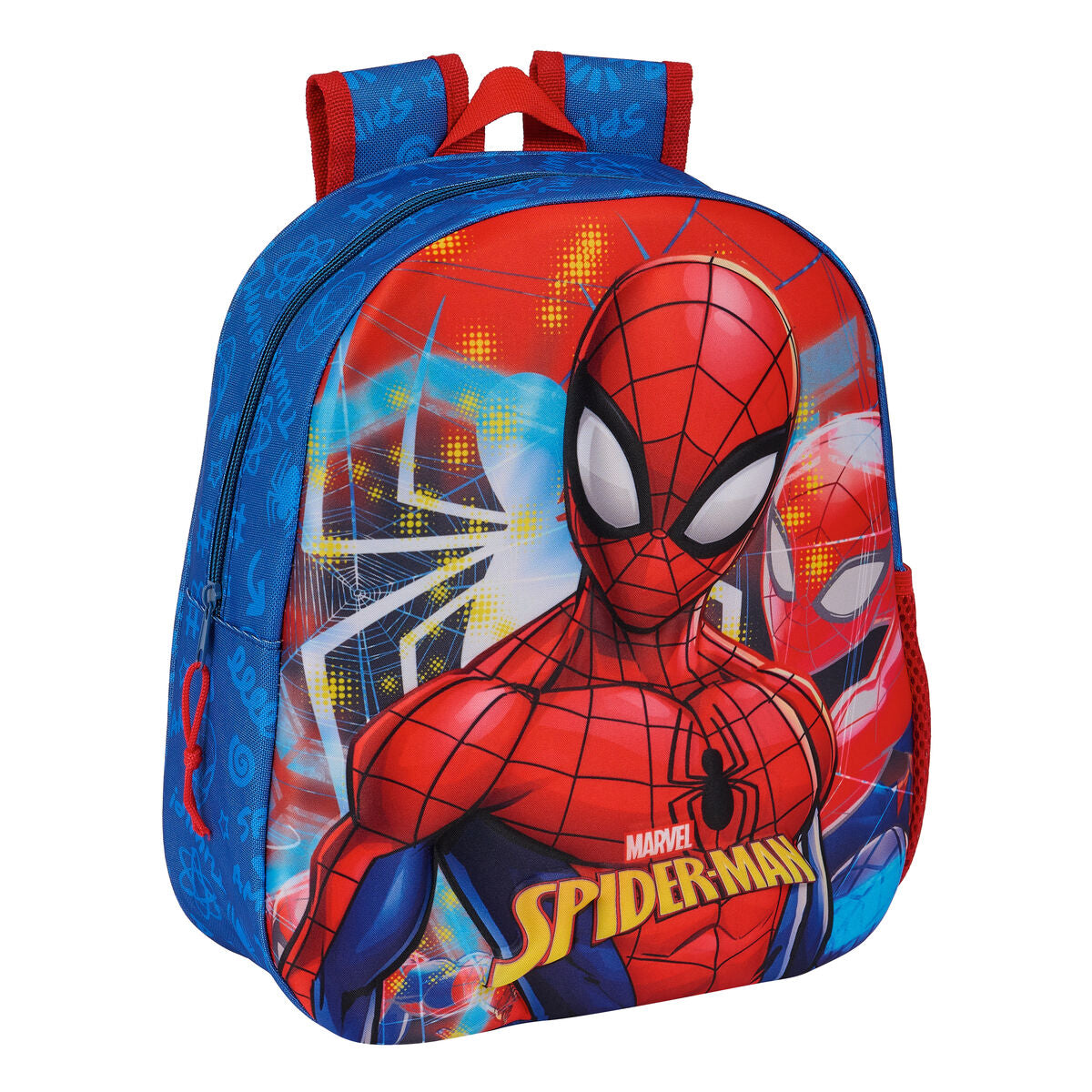 Skolryggsäck 3D Spider-Man Röd Marinblå 27 x 33 x 10 cm