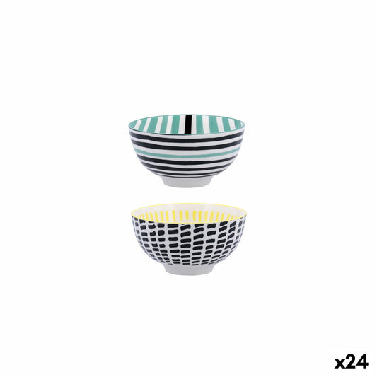 Skål Bidasoa Zigzag Multicolour Keramik 11 cm (24 antal)