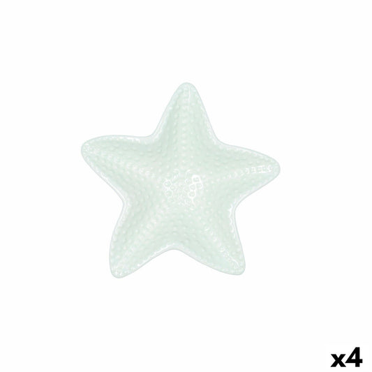 Skål Quid Kaleido Grön Keramik Stjärna 16 x 16 x 3,5 cm (4 antal)