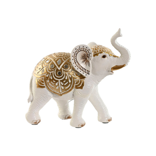 Prydnadsfigur Home ESPRIT Gyllene Elefant 15 x 6 x 14 cm