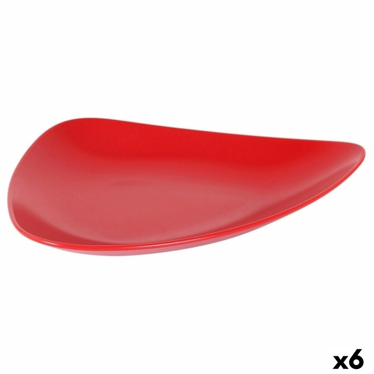 Platt skål Inde Röd 31 x 25 x 4 cm (6 antal)