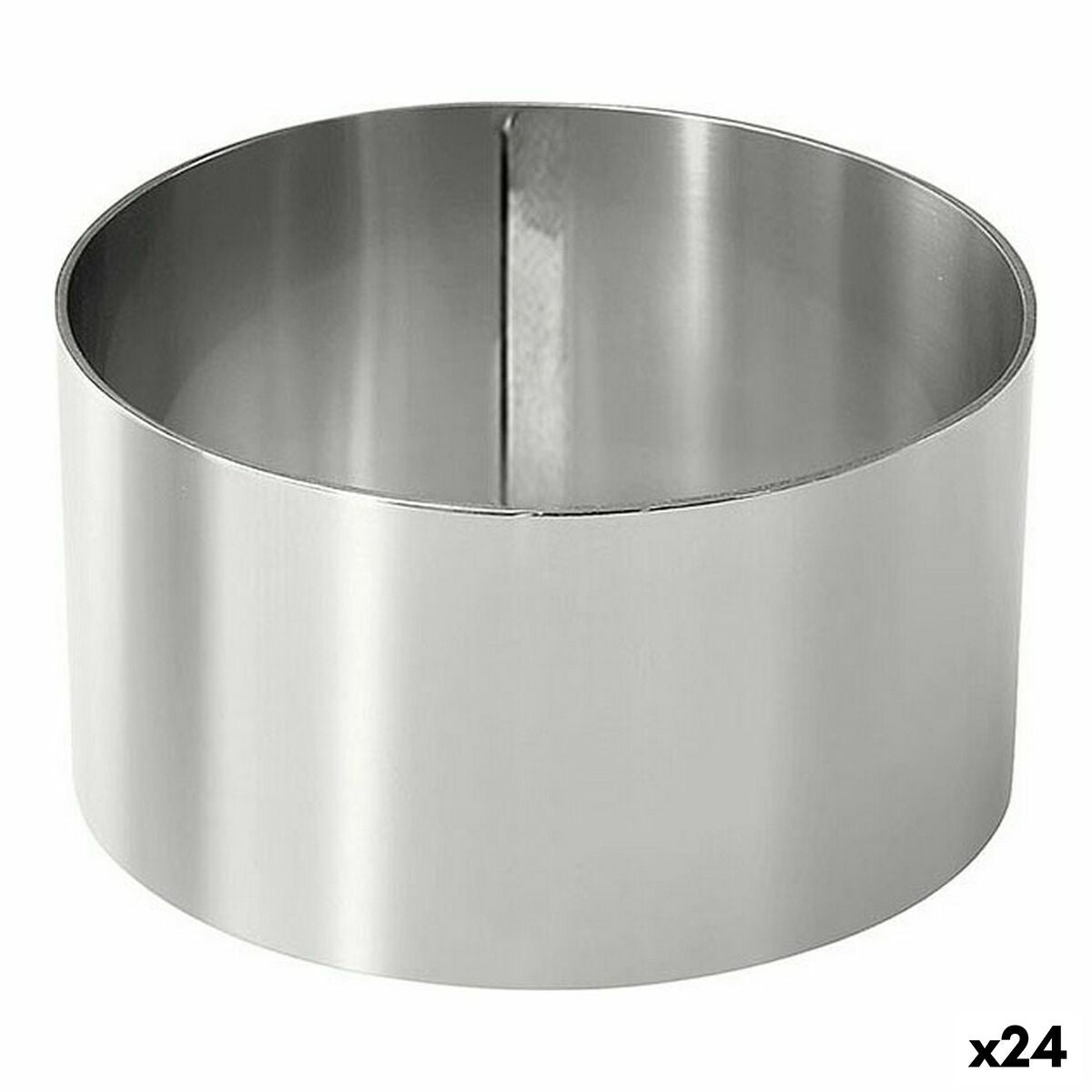 Serveringsform Rostfritt stål Silvrig 10 cm 0,8 mm (24 antal) (10 x 4,5 cm)