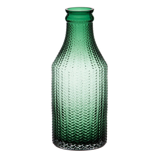 Vas Grön Glas 10 x 10 x 25 cm