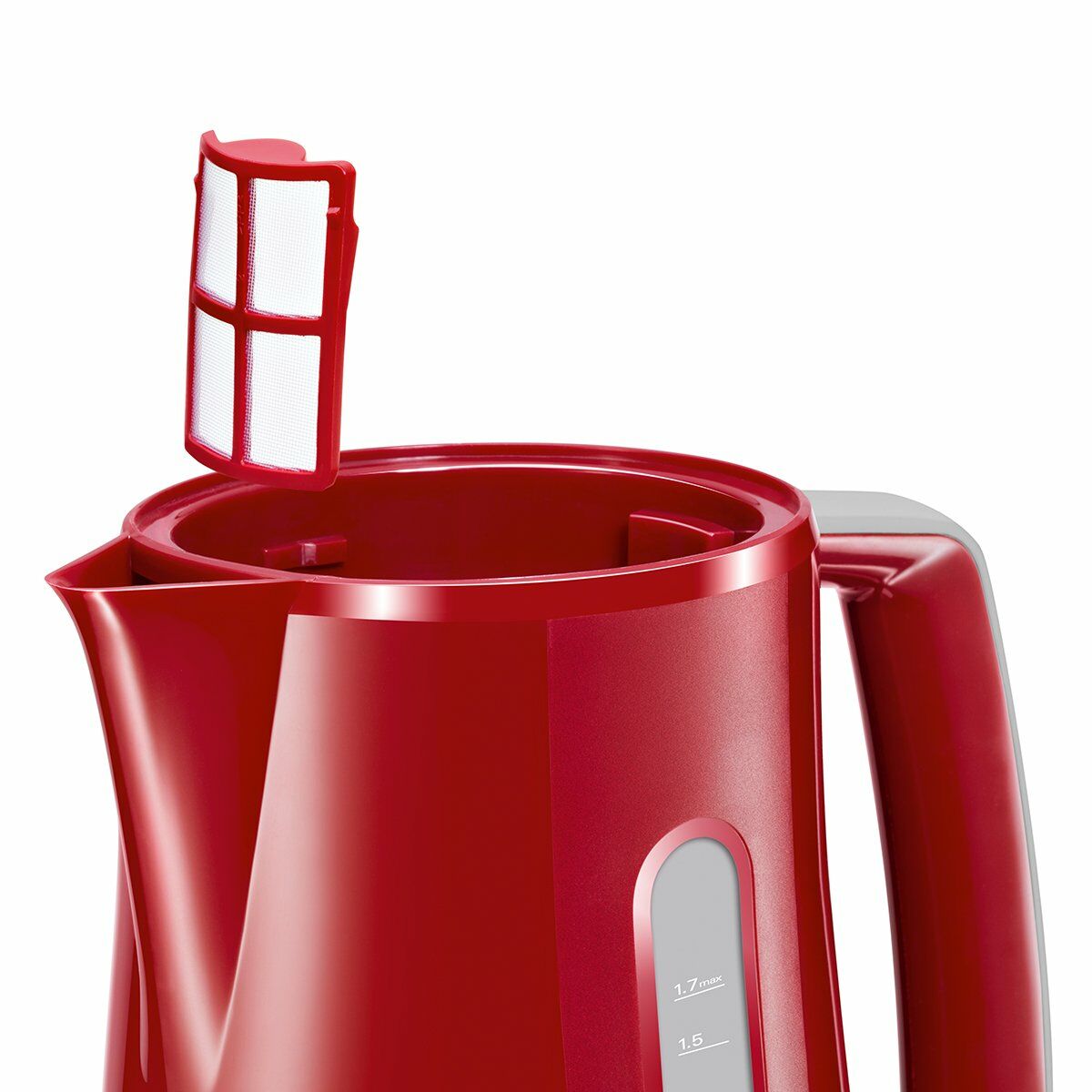 Vattenkokare BOSCH TWK3A014 Röd Ja Rostfritt stål Plast Plast/Rostfritt stål 2400 W 1,7 L