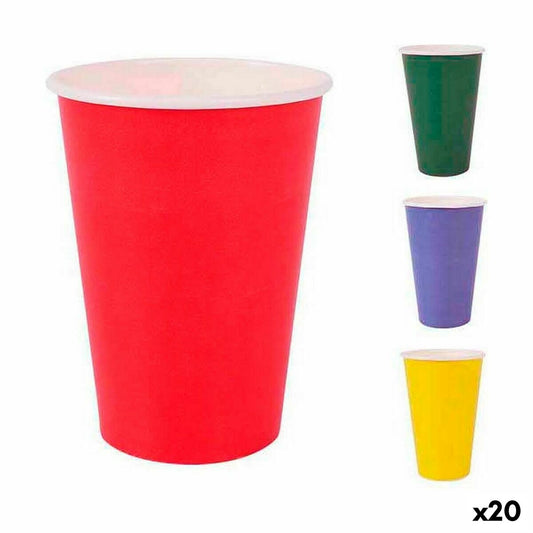 Glasset Algon Engångsanvändning Papp Multicolour 20 Delar 200 ml (20 antal)