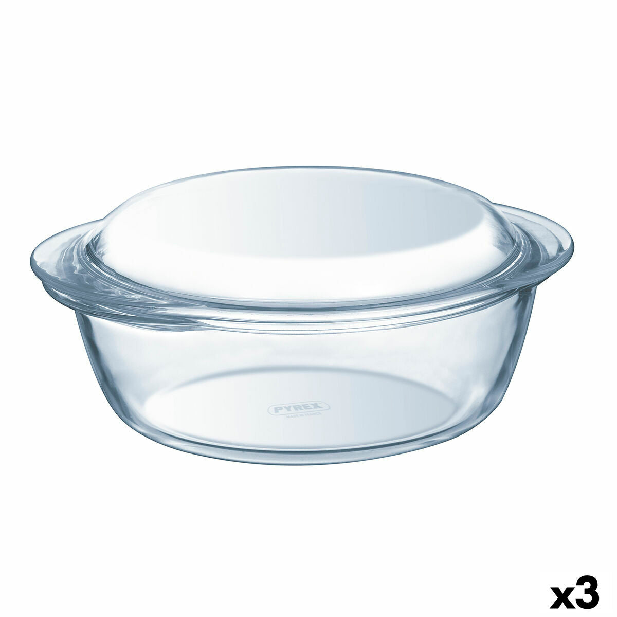 Kastrull med lock Pyrex Essentials Transparent 1,4 L (3 antal)