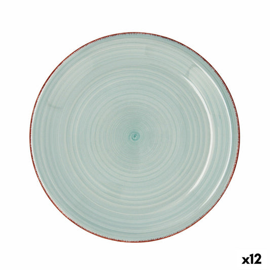 Platt skål Quid Vita Aqua Turkos Keramik Ø 27 cm (12 antal)