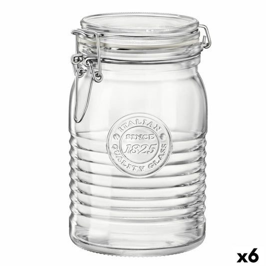 Behållare för matkonservering Bormioli Rocco Officina Transparent Glas (6 antal) (1,15 L)