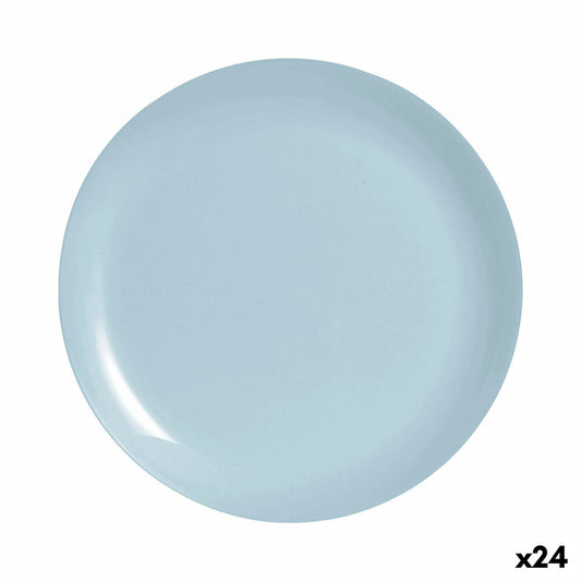Platt skål Luminarc Diwali Paradise Blå Glas 25 cm (24 antal)