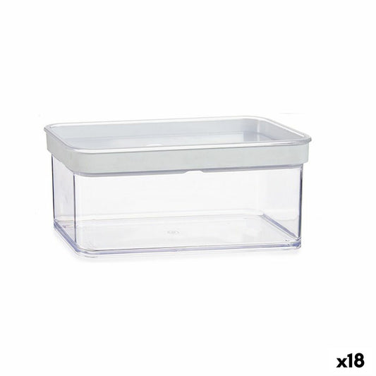 Burk Transparent Silikon polystyren ABS 1,1 L 10,5 x 9 x 21 cm (18 antal)