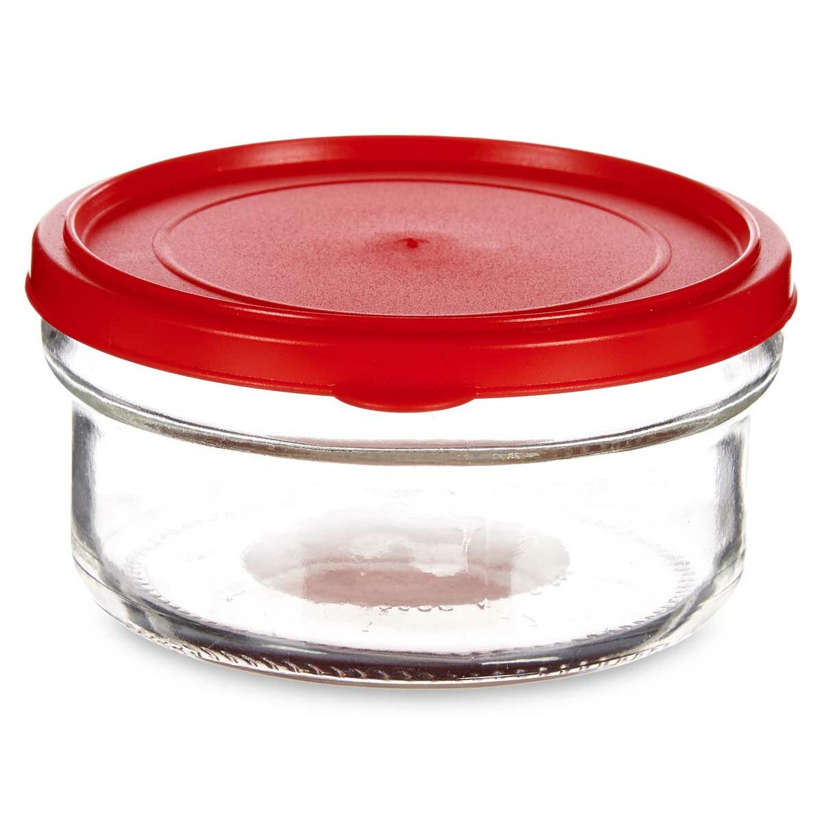 Rund matlåda med lock Röd Plast 415 ml 12 x 6 x 12 cm (24 antal)