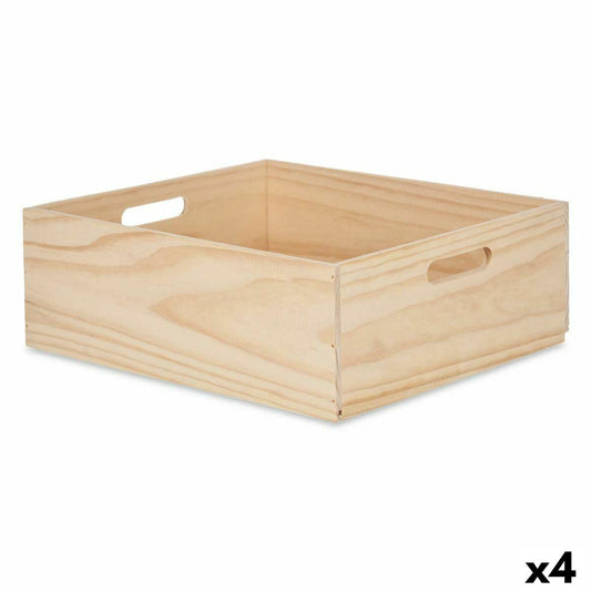 Dekorationslåda furuträ 35 x 14 x 40 cm (4 antal)