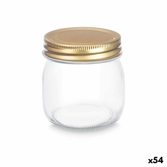 Burk Transparent Gyllene Metall Glas 180 ml 6 x 8 x 6 cm (54 antal)