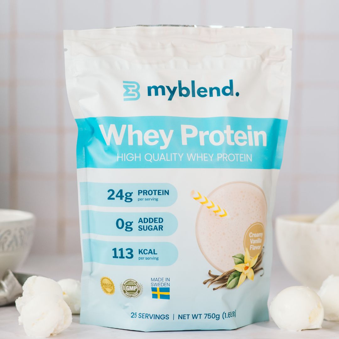 Se MyBlend Protein 750g - For shakes, smoothies & baking - Creamy Vanilla ✔ Stort utbud av MyBlend ✔ Snabb leverans: 1 - 2 vardagar och billig frakt - Artikelnummer: MYB-46734093910351 och streckkod / Ean: 7350113220165 i lager - Rea på Blender Spara upp till 51% - Över 785 välkända varumärken på rea