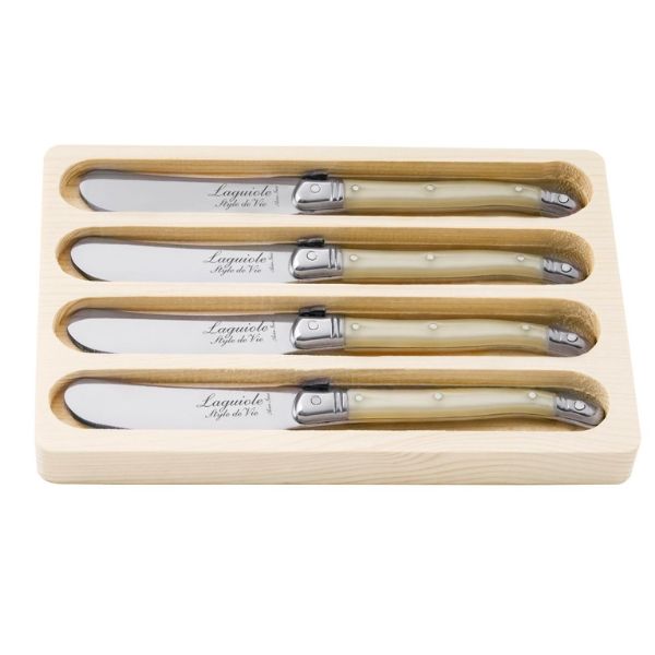 Se Smörkniv Laguiole Perle Set 4 Sdv ✔ Stort utbud av STYLE DE VIE ✔ Snabb leverans: 1 - 2 vardagar och billig frakt - Artikelnummer: BLS-689272 och streckkod / Ean: 8718719300831 i lager - Rea på Hem och trädgård > Kök och matsal > Serviser Spara upp till 51% - Över 785 välkända varumärken på rea