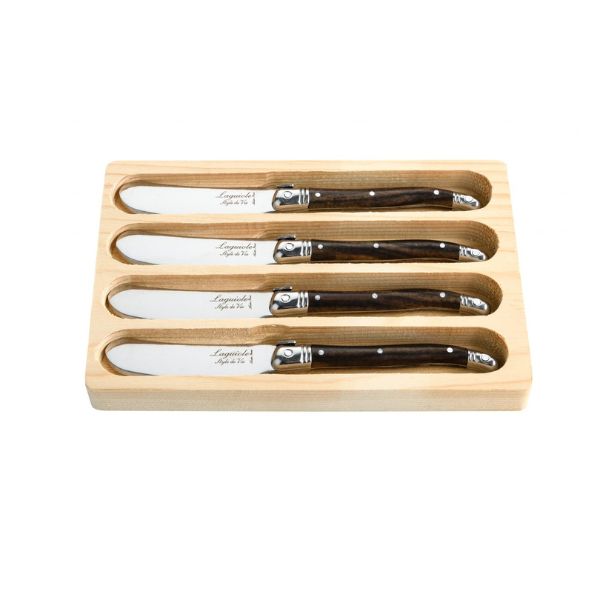 Se Smörkniv Laguiole Mörkt Trä Set 4 Sdv ✔ Stort utbud av STYLE DE VIE ✔ Snabb leverans: 1 - 2 vardagar och billig frakt - Artikelnummer: BLS-689273 och streckkod / Ean: 8720039620278 i lager - Rea på Hem och trädgård > Kök och matsal > Serviser Spara upp till 51% - Över 785 välkända varumärken på rea