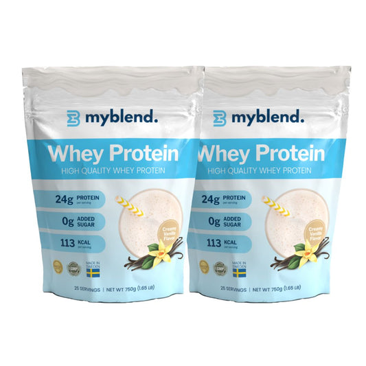 Se Duo Pack - MyBlend Protein 2x 750g - Creamy Vanilla / Creamy Vanilla ✔ Stort utbud av MyBlend ✔ Snabb leverans: 1 - 2 vardagar och billig frakt - Artikelnummer: MYB-46881932280143 och streckkod / Ean: i lager - Rea på Blender Spara upp till 51% - Över 785 välkända varumärken på rea