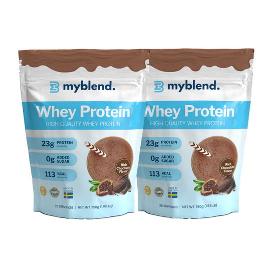 Se Duo Pack - MyBlend Protein 2x 750g - Rich Chocolate / Rich Chocolate ✔ Stort utbud av MyBlend ✔ Snabb leverans: 1 - 2 vardagar och billig frakt - Artikelnummer: MYB-46881932181839 och streckkod / Ean: 7350113220172 i lager - Rea på Blender Spara upp till 51% - Över 785 välkända varumärken på rea