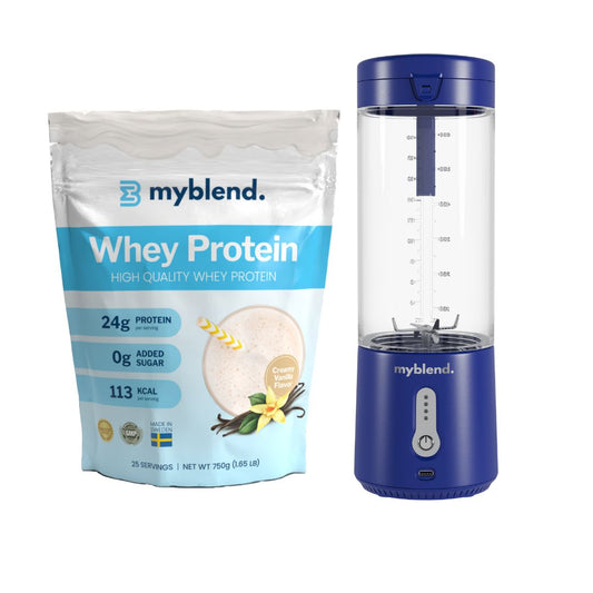 Se MyBlend 3 - Protein Bundle - Navy / Creamy Vanilla ✔ Stort utbud av MyBlend ✔ Snabb leverans: 1 - 2 vardagar och billig frakt - Artikelnummer: MYB-46789501616463 och streckkod / Ean: i lager - Rea på Blender Spara upp till 51% - Över 785 välkända varumärken på rea