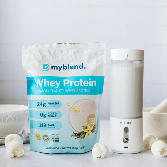 Se MyBlend 3 - Protein Bundle - White / Creamy Vanilla ✔ Stort utbud av MyBlend ✔ Snabb leverans: 1 - 2 vardagar och billig frakt - Artikelnummer: MYB-46789501583695 och streckkod / Ean: i lager - Rea på Blender Spara upp till 51% - Över 785 välkända varumärken på rea
