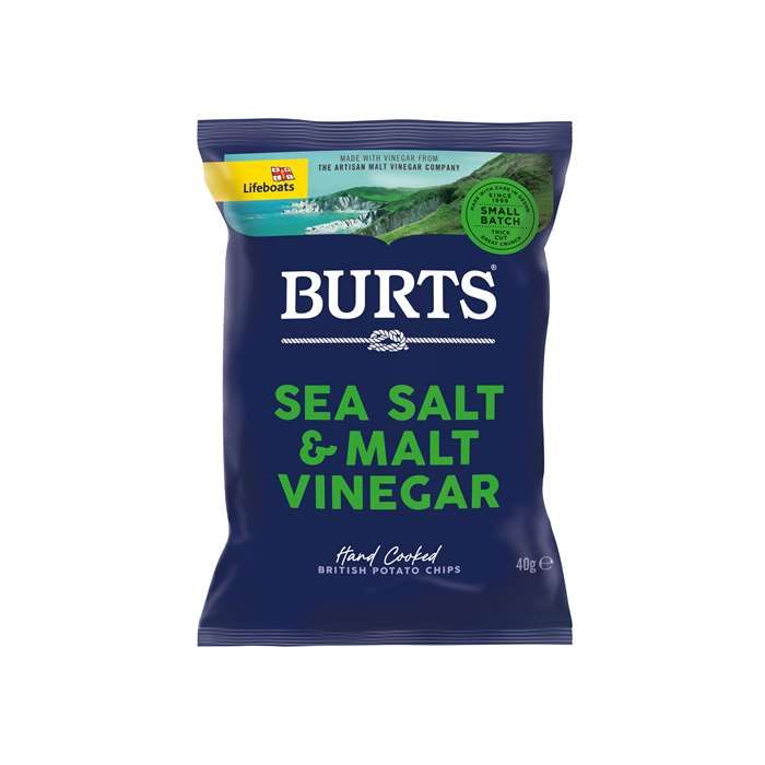 Se Burts Chips Havssalt & Maltvinäger 40 g ✔ Stort utbud av BURTÂ´S ✔ Snabb leverans: 1 - 2 vardagar och billig frakt - Artikelnummer: BLS-702707 och streckkod / Ean: 5034709000295 i lager - Rea på Delikatesser > Snacks > Chips Spara upp till 51% - Över 785 välkända varumärken på rea